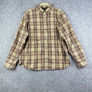 Lauren Ralph Lauren Shirt Womens L Metal Snaps Utility Safari Long Sleeve Preppy